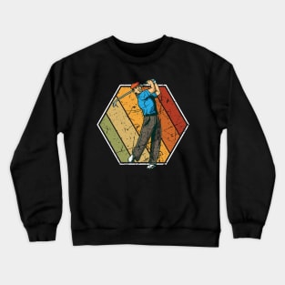 Golfer Retro Vintage Logo Golf Swing used Grunge Crewneck Sweatshirt